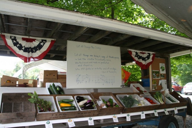 Organic produce at Small Farm