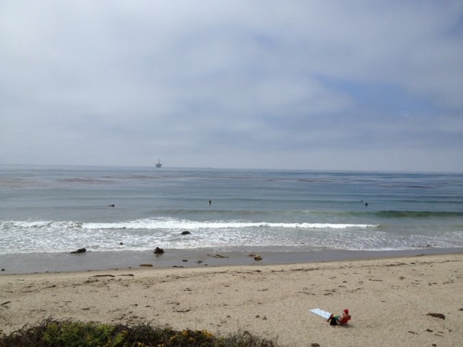 Student at the beach